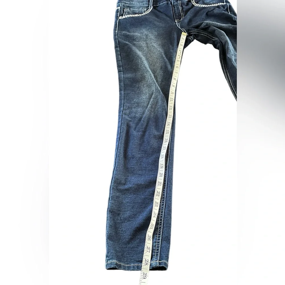 Girls jeans embellished pockets stitching Vanilla Star size 16